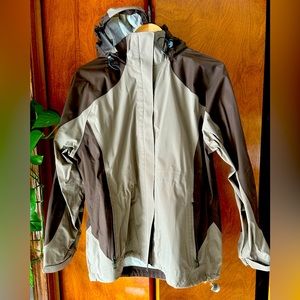 LL Bean winter coat with hood and removeable fleece jacket